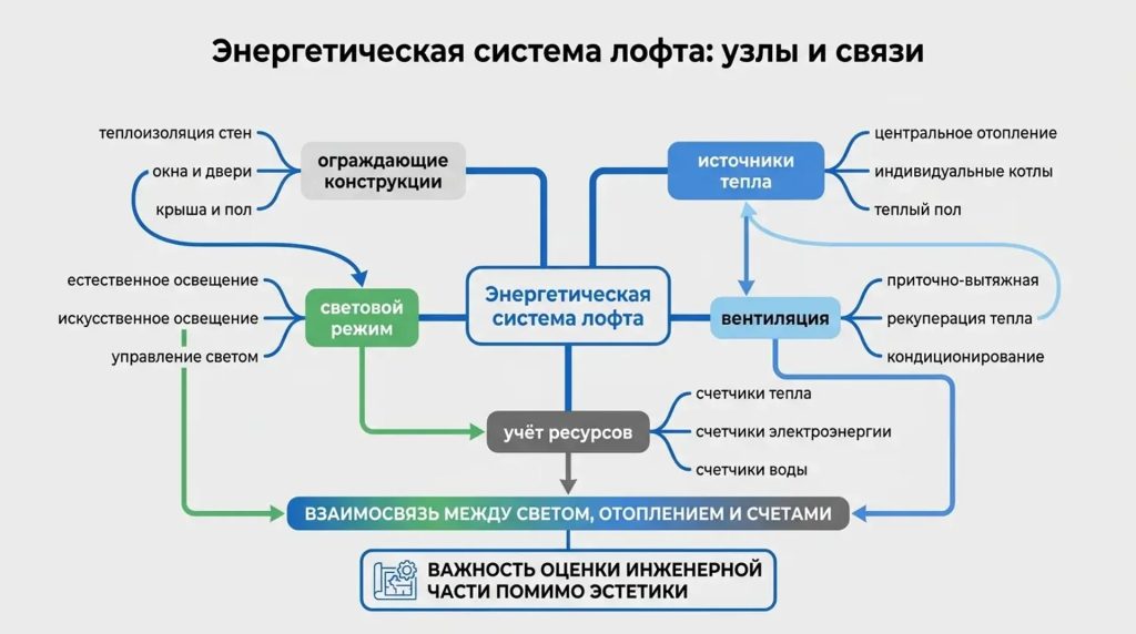 Энергитическая система лофта: узлы и связи